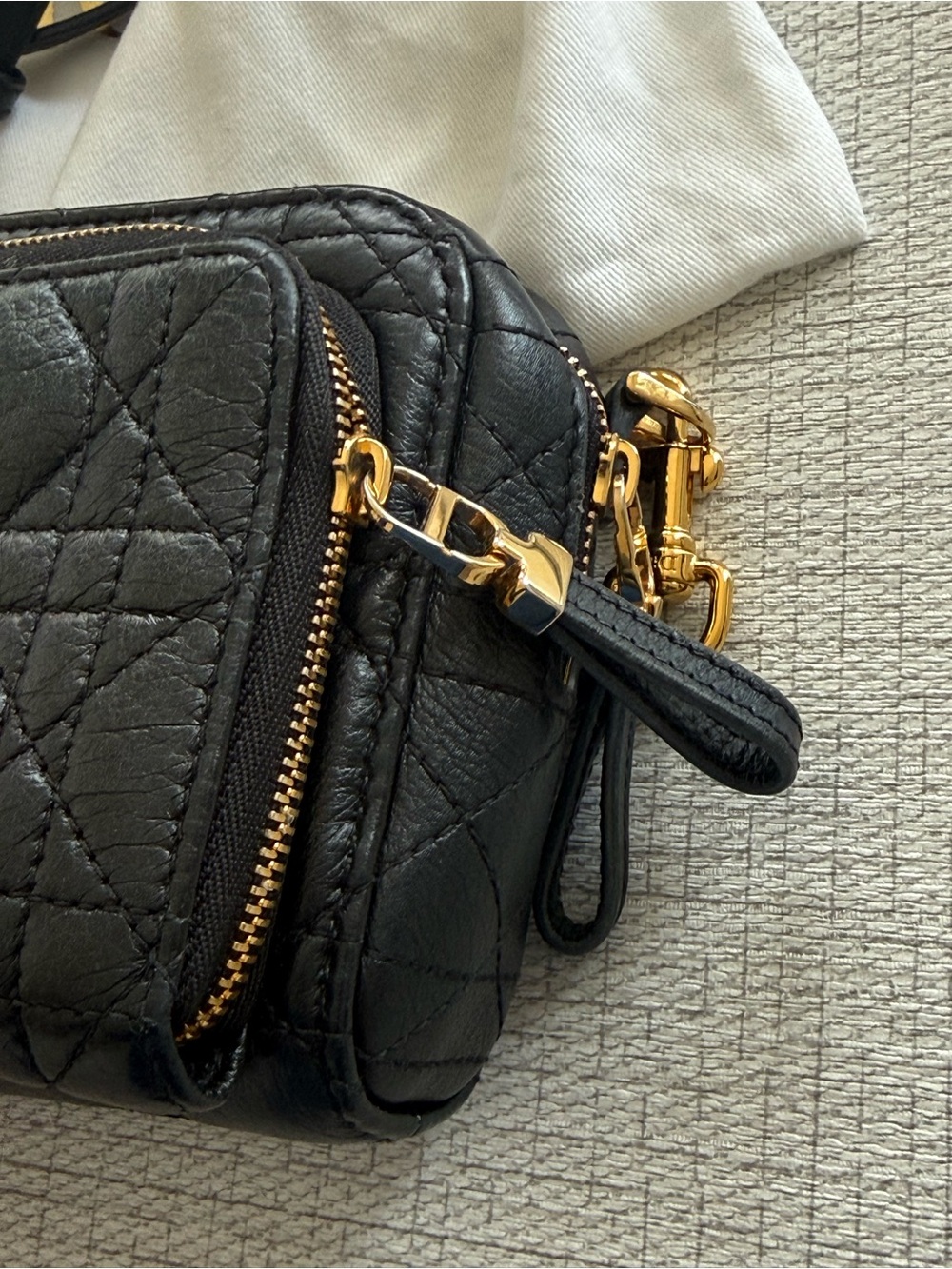 Dior Supple Calfskin Caro Double Pouch Black - Picture 9 of 15